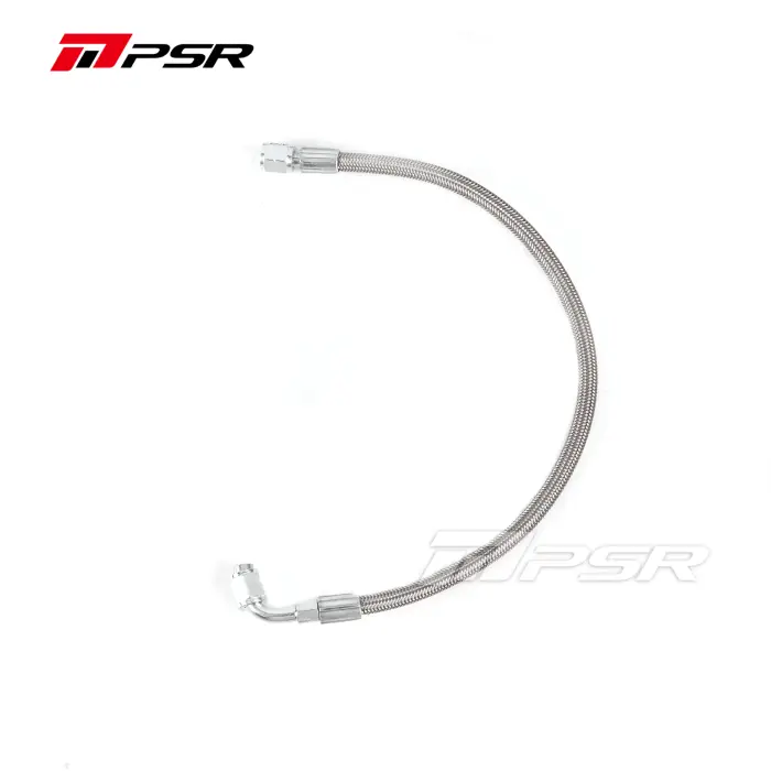 Horká Nabídka Pulsar PSR Universal Performance Turbo Oil Feed Line 4AN - 4AN 90 Degree Straight Steel Braided 43cm