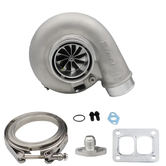 Expresní Doručení Turbodmychadlo Pulsar PSR 7375G Compact 1.15 1200KM T4 Twin Scroll Vstup 3.5" V-Band Výstup Kuličková ložiska