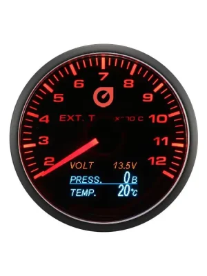 Auto Gauge 60mm - 4v1 EGT napětí teplota tlak ukazatel Akce