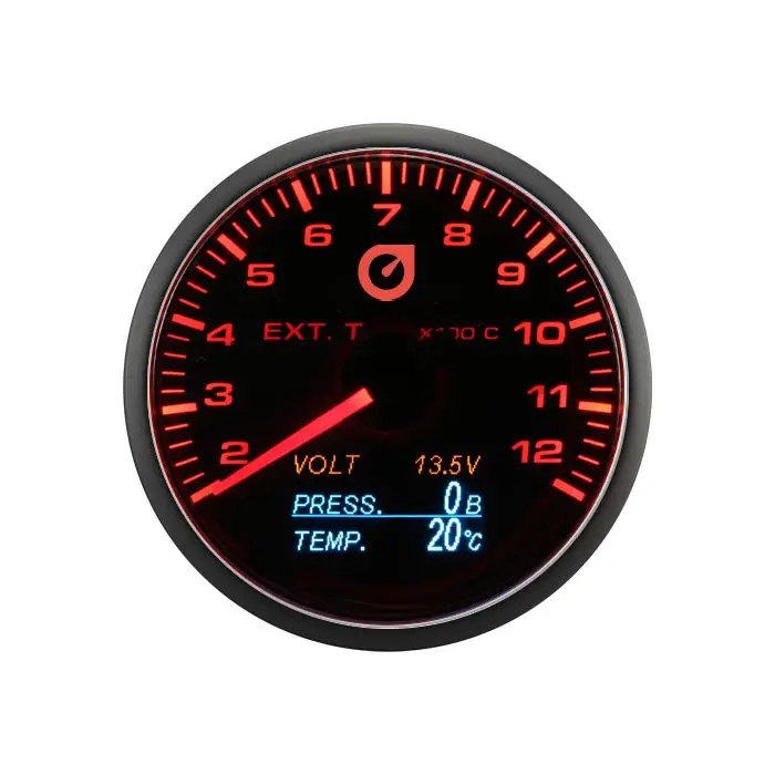 Auto Gauge 60mm - 4v1 EGT napětí teplota tlak ukazatel Akce