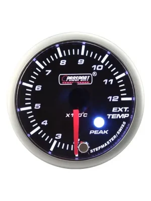 Budík EGT Prosport série Stepper Motor Peak 52mm Zelený Sezónní Sleva