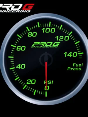 Sleva Budík Pro G Race Series RS, tlaku paliva PSI Zelený 60mm