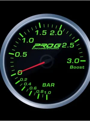 Budík tlaku turba Pro G Race Series 2 RS, 3 Bar Zelený 52mm Nejlepší Volba