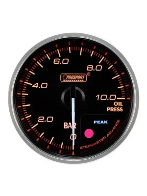 Časově Omezené Budík tlaku oleje Prosport Premium 60mm Oranžový