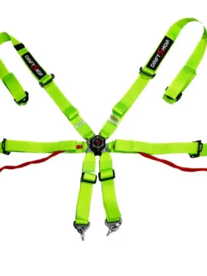 DriftShop 6 Point Harness Fluo Green FIA Approved 8853 Originální