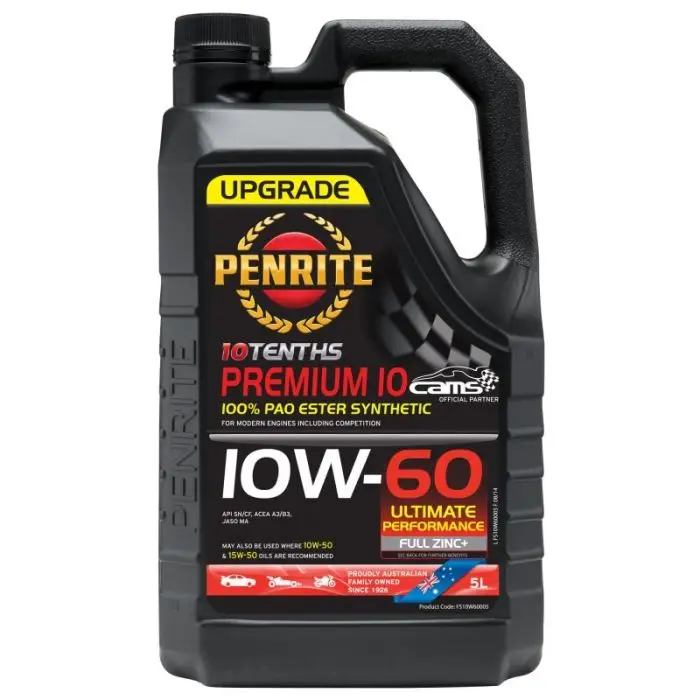 Motorový olej Penrite 10 Tenths Premium 10 10W-60 PAO ESTER Full Synthetic 5L Akční Cena