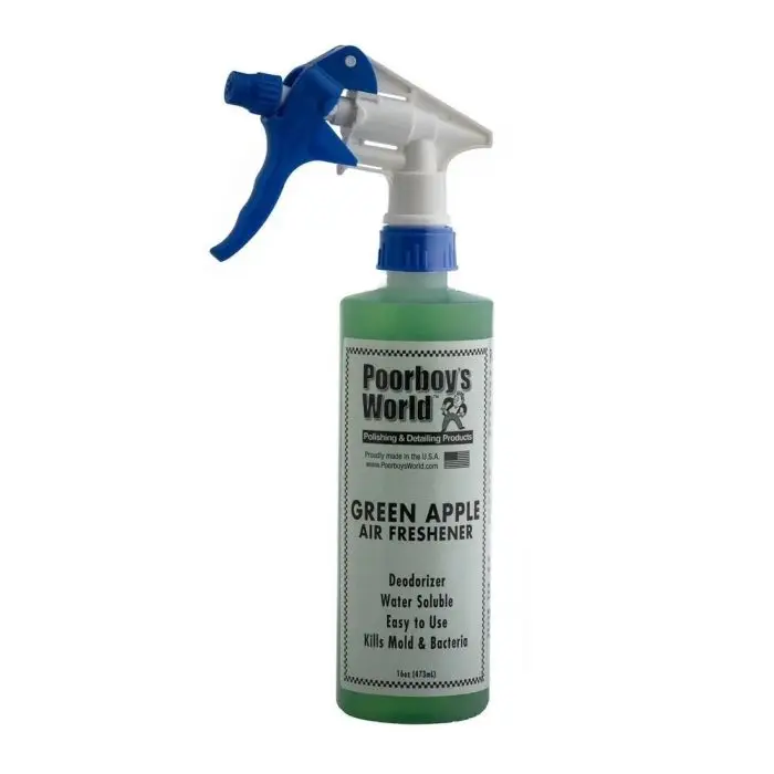 Expresní Doručení POORBOY'S WORLD Air Freshener - Green Apple vůně do auta osvěžovač vzduchu s vůní zeleného jablka 473ml