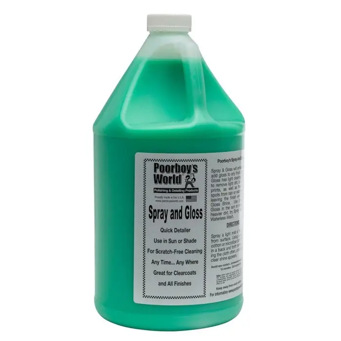 POORBOY'S WORLD Spray & Gloss quick detailer dodává lesk 3784ml Vrácení Zdarma