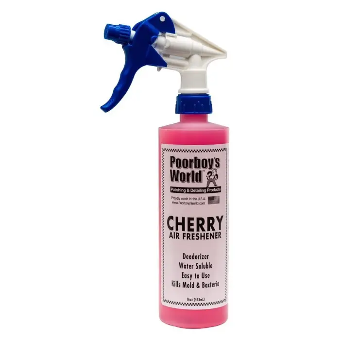 Vrácení Zdarma POORBOY'S WORLD Air Freshener - Cherry vůně do auta osvěžovač vzduchu s vůní třešně 473ml