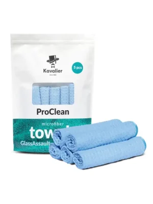 Aktuální KAVALIER ProClean Microfiber Towel - GlassAssault Perfect Glass Polisher 5pack