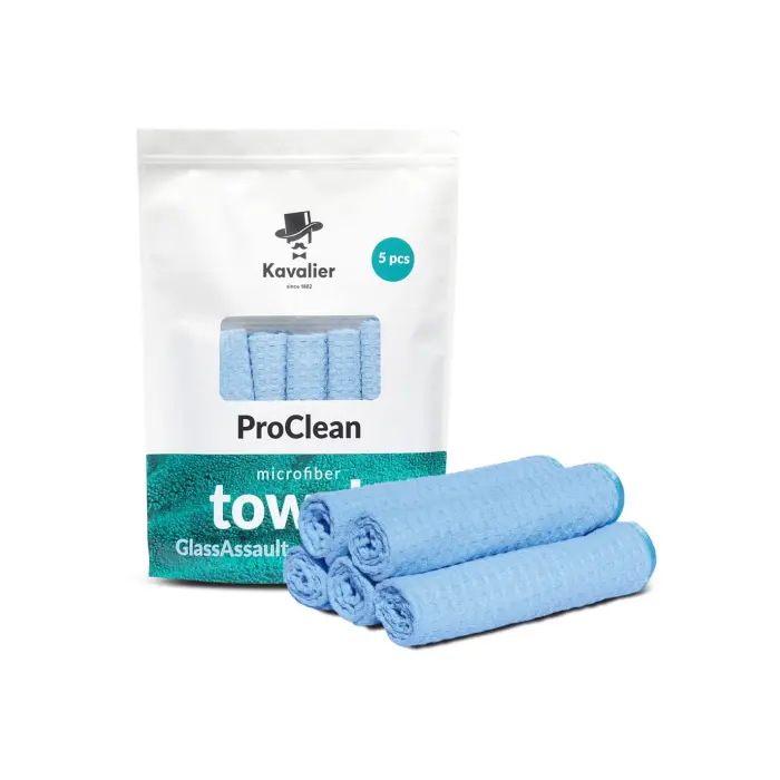 Aktuální KAVALIER ProClean Microfiber Towel - GlassAssault Perfect Glass Polisher 5pack
